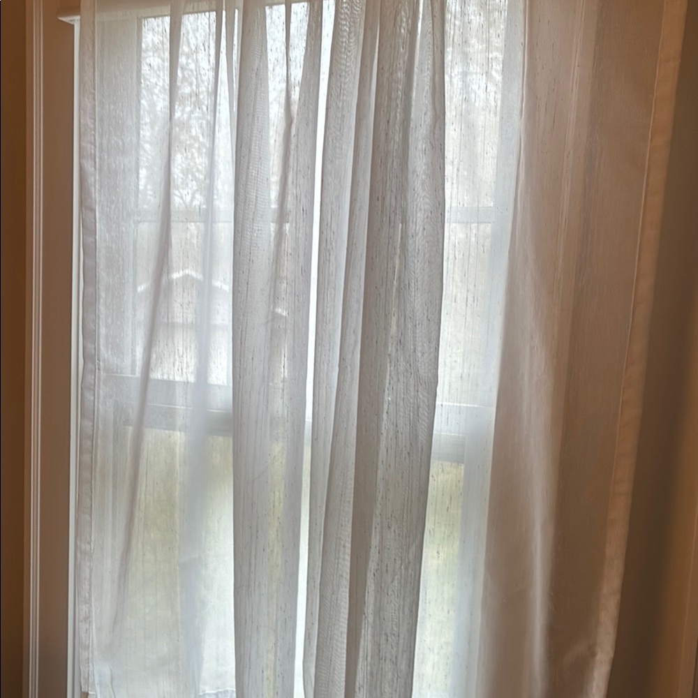 White Sheer Curtains 52” x 84”
